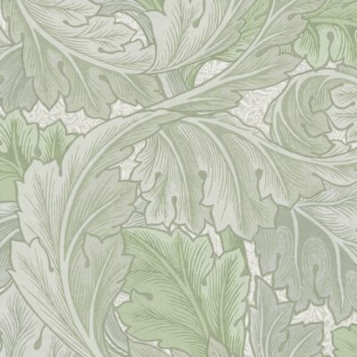 Papier peint vinyle intissé feuillage vert L.1000 x l.52 cm William Morris Acanthus