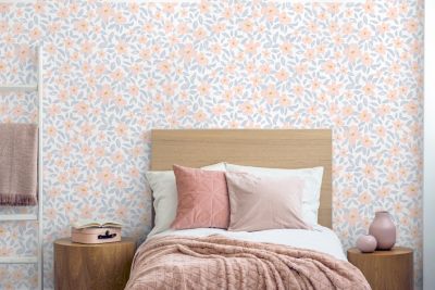 Papier peint vinyle intissé fleuri Flowers multicouleurs pastel L.1005 x l.53cm Ugèpa