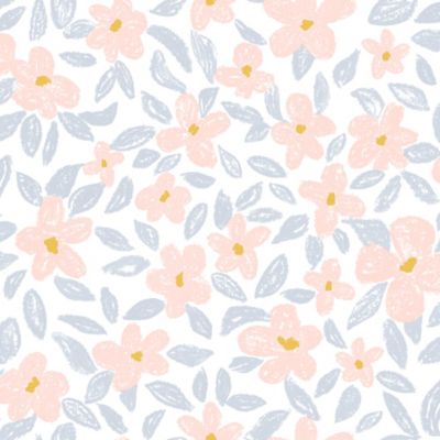 Papier peint vinyle intissé fleuri Flowers multicouleurs pastel L.1005 x l.53cm Ugèpa