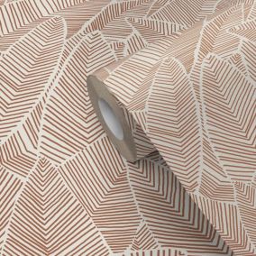Papier peint vinyle intissé Gebu GoodHome motif palmier rose L. 10,05m x l. 0,53m