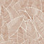 Papier peint vinyle intissé Gebu GoodHome motif palmier rose L. 10,05m x l. 0,53m