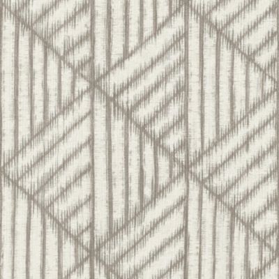 Papier peint vinyle intissé géométrique Abaca nomade gris beige L.1005 x l.53cm Lutèce