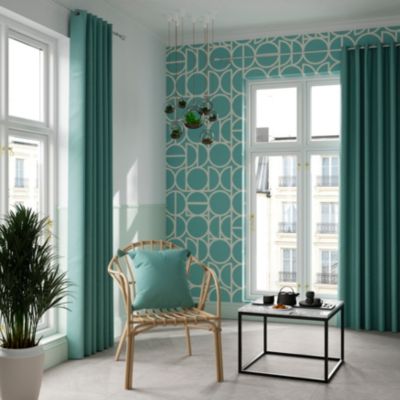 Papier peint vinyle intissé géométrique GoodHome vert L.10m x l.53cm