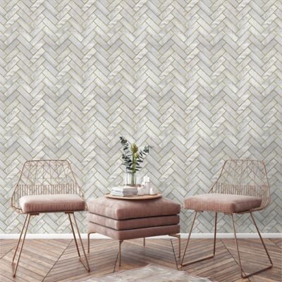 Papier peint Vinyle Intissé GoodHome Almadin gris