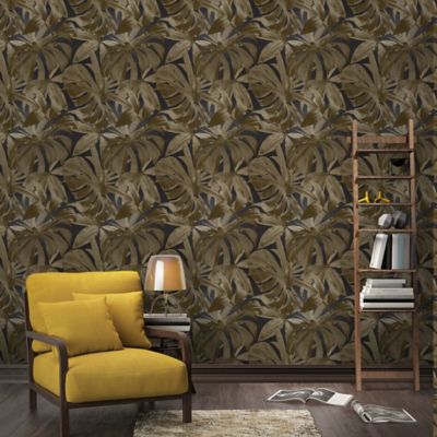 Papier peint Vinyle Intissé GoodHome Amethy noir
