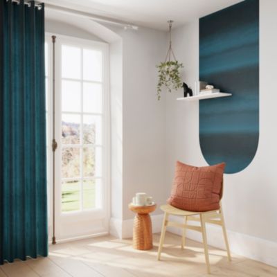 Papier peint Vinyle intissé GoodHome Arugam bleu foncé l.53 x H.1000 cm
