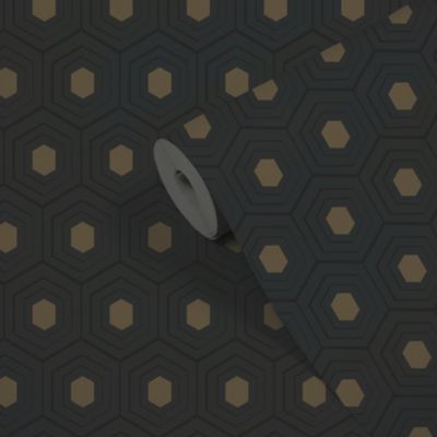 Papier peint Vinyle Intissé GoodHome Draba noir