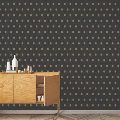Papier peint Vinyle Intissé GoodHome Draba noir