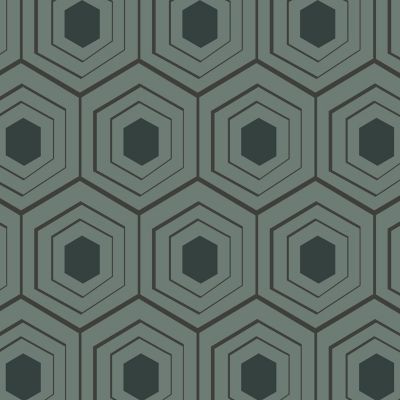 Papier peint Vinyle Intissé GoodHome Draba vert et noir