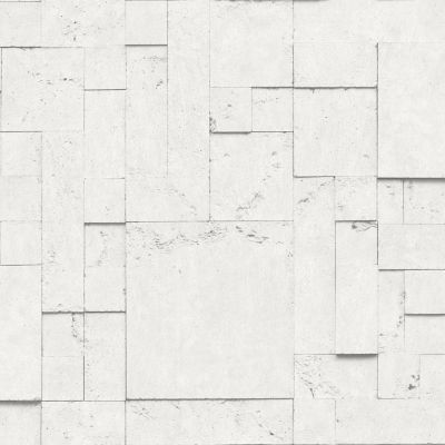 Papier peint Vinyle Intissé GoodHome Emer blanc