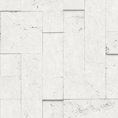 Papier peint Vinyle Intissé GoodHome Emer blanc