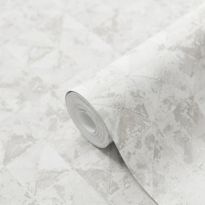 Papier peint Vinyle Intissé GoodHome Eudya blanc et gris