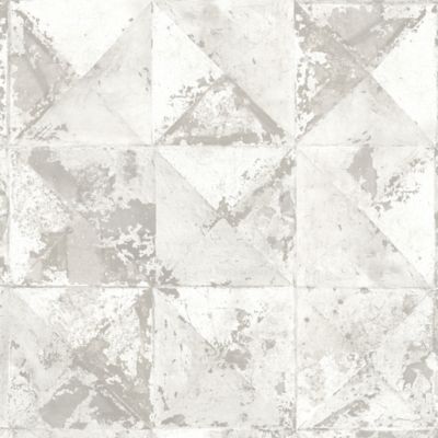 Papier peint Vinyle Intissé GoodHome Eudya blanc et gris