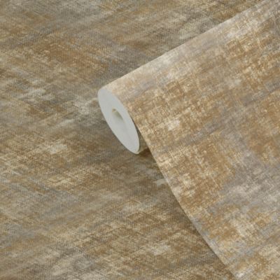 Papier peint Vinyle Intissé GoodHome Giana gris clair et ocre