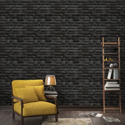 Papier peint Vinyle Intissé GoodHome Grune gris anthracite