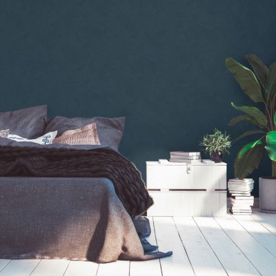 Papier peint Vinyle Intissé GoodHome Izier bleu marine