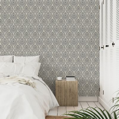 Papier peint Vinyle Intissé GoodHome Kunz gris