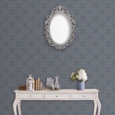 Papier peint Vinyle Intissé GoodHome Larima ble