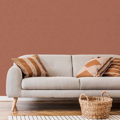 Papier peint Vinyle Intissé GoodHome Moivre Terracotta