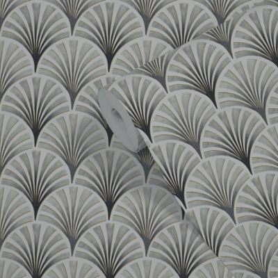 Papier peint Vinyle Intissé GoodHome Nenad gris clair