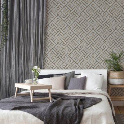 Papier peint Vinyle Intissé GoodHome Nimie crème