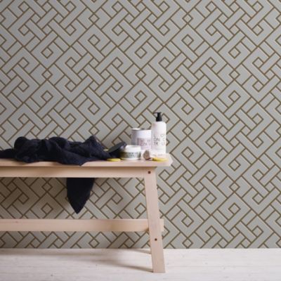 Papier peint Vinyle Intissé GoodHome Nimie crème