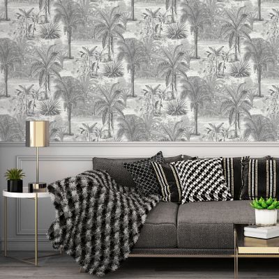 Papier peint Vinyle Intissé GoodHome Onyk gris