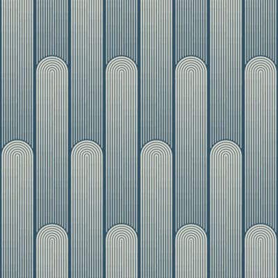 Papier peint Vinyle intissé GoodHome Pawnee bleu canard l.53 x H.1005 cm