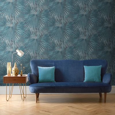 Papier peint Vinyle Intissé GoodHome Pyte ble foncé