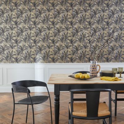 Papier peint Vinyle Intissé GoodHome Septa or et tabac
