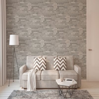 Papier peint Vinyle Intissé GoodHome Smara gris clair