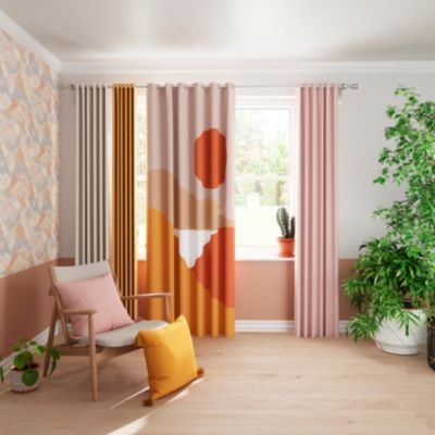 Papier peint vinyle intissé Hills GoodHome rose et bleu L.10m x l.53cm