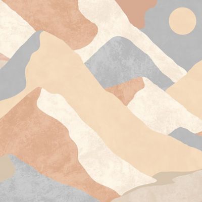 Papier peint vinyle intissé Hills GoodHome rose et bleu L.10m x l.53cm