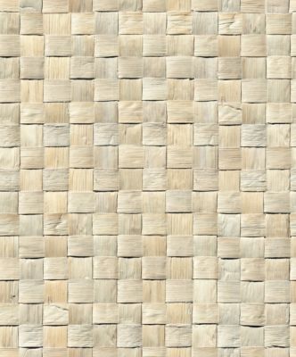 Papier peint vinyle intissé imitation tressage beige L.1001 x l.53cm