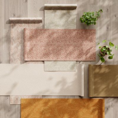 Papier peint vinyle intissé Mugavus GoodHome grand motif géométrique rose L. 10,05m x l. 0,53m