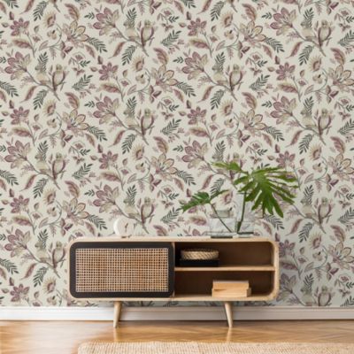 Papier peint vinyle intissé perroquets beige L. 1005 x l. 53 cm SCE Lutèce