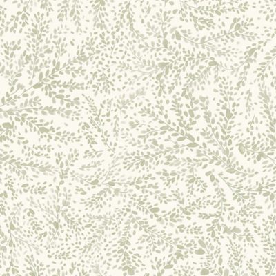 Papier peint vinyle intissé petites feuilles vert L.1001 x l.53cm Ugèpa