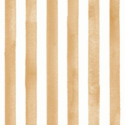 Papier peint vinyle intissé rayures jaune ocre L.1005 x l.53cm Ugèpa