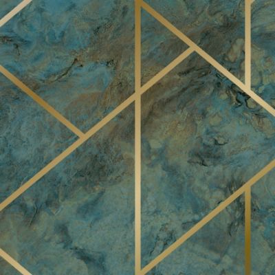 Papier peint vinyle intissé Samish vert GoodHome L.10m x l.53cm