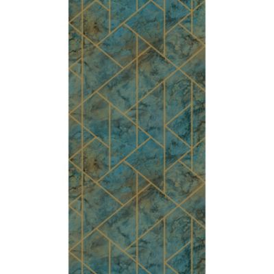 Papier peint vinyle intissé Samish vert GoodHome L.10m x l.53cm