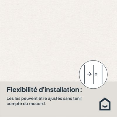 Papier peint vinyle intissé uni aspect tissu blanc L.1005 x l.53cm GoodHome, Mythe