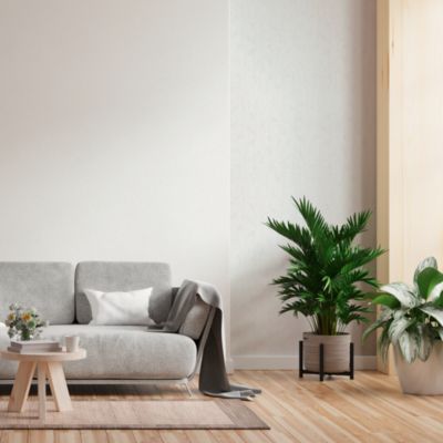 Papier peint vinyle intissé uni aspect tissu blanc L.1005 x l.53cm GoodHome, Mythe