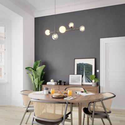 Papier peint vinyle intissé uni aspect tissu gris anthracite L.1005 x l.53cm GoodHome, Mythe