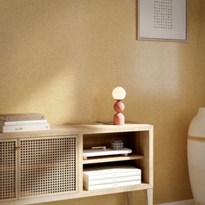 Papier peint vinyle intissé uni aspect tissu jaune moutarde L.1005 x l.53cm GoodHome, Mythe