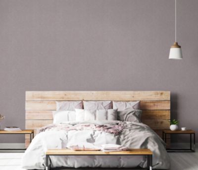 Papier peint vinyle intissé uni beige taupe L.1005 x l.53cm, Erismann Flair