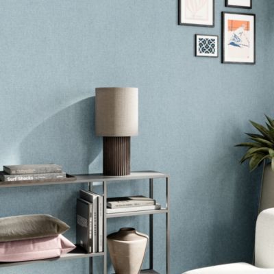 Papier peint vinyle intissé uni bleu vert L.53 x l.1005 cm GoodHome Tille