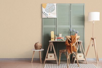 Papier peint vinyle intissé uni Latte orange L.1005 x l.53cm Lutèce