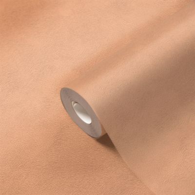 Papier peint vinyle intissé uni orange pêche L.53 x l.1005 cm GoodHome Izier