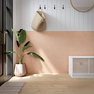 Papier peint vinyle intissé uni orange pêche L.53 x l.1005 cm GoodHome Izier