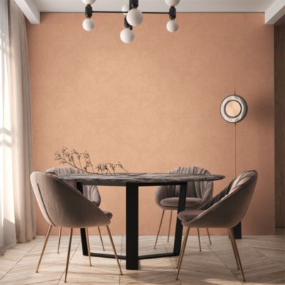 Papier peint vinyle intissé uni orange pêche L.53 x l.1005 cm GoodHome Izier